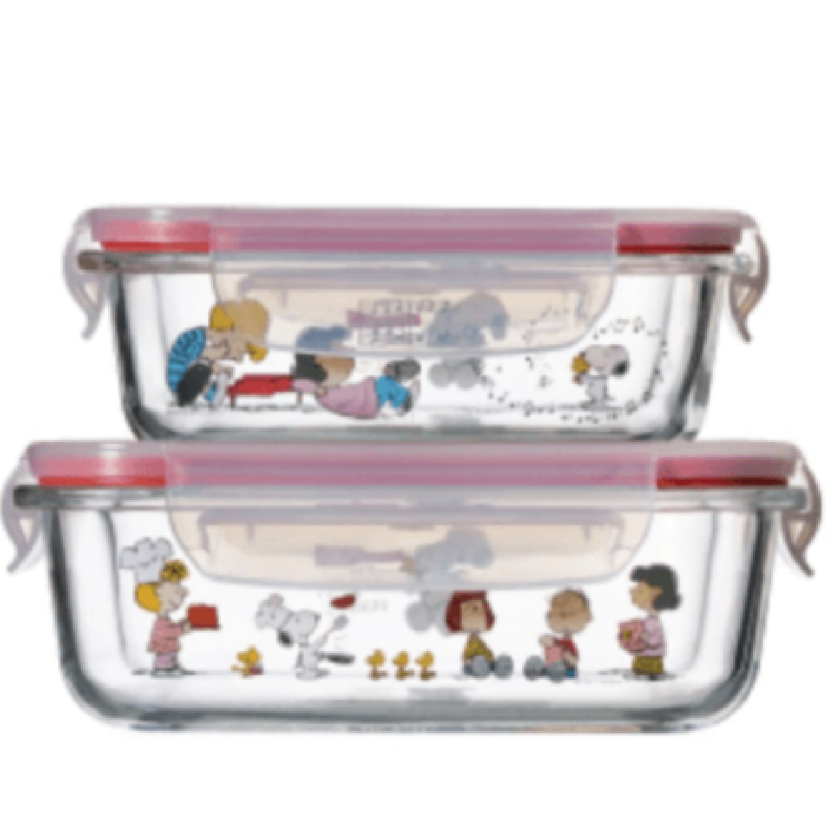 Corelle PX-4EV36-SPC/SG Snoopy Pyrex x PEANUTS 限量版 玻璃保鮮密封盒套裝 (630ml + 345ml)